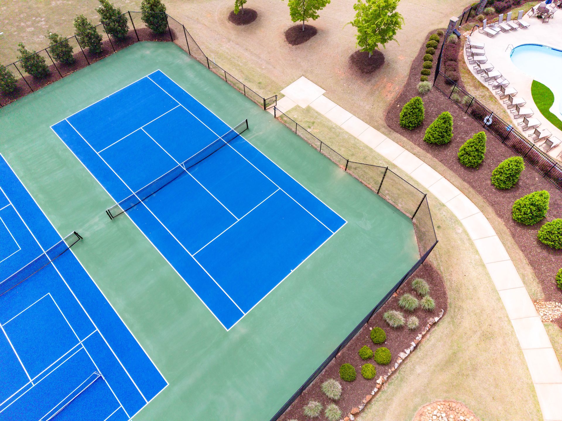 42 - Tennis Courts - Perimeter View - Looking Southwest